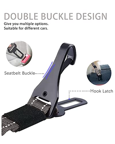 Dog Seat Belt for Car (Set Black+Grey)