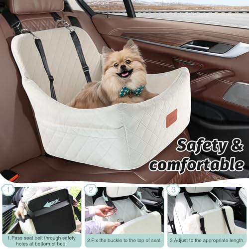 Dog car seat for Medium Dogs (Beige / Medium)
