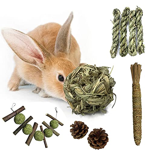 Rabbit Seagrass Mat Bunny Chew Toys for Teeth Hanging Activity Mat Rabbit Enrichment Activity Mat Small Animal Toys for Hamster Guinea Pigs Gerbil Birds (B)