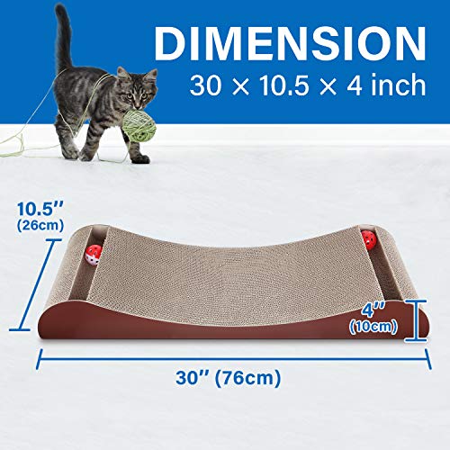 Simple Delxue 30 Inches Extra Large Cardboard Cat Scratcher Bed (Loubge Bed-Wood)