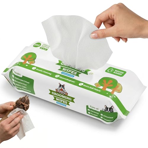 Pogi's Dog Grooming Wipes for Paws & Butt (100-Count Wipes / Unscented)