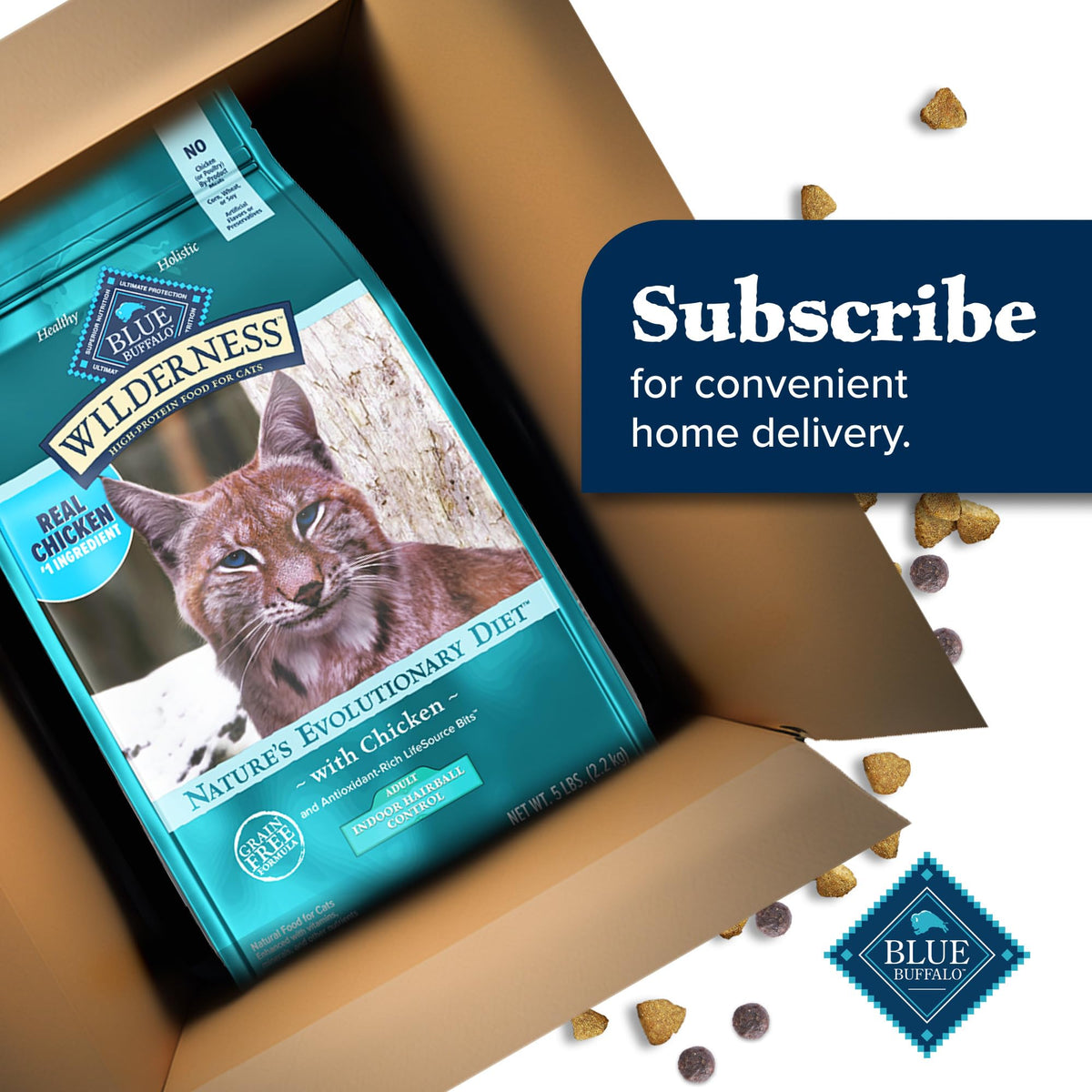 Wilderness Chicken Indoor Hairball Control Dry Cat Food (5 Pound (Pack of 1))