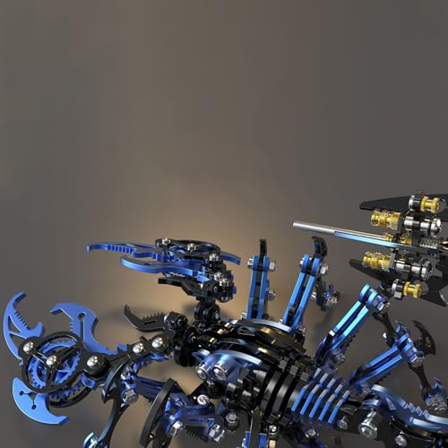Scorpion 3D Metal Puzzles Kits for Adults Teens (Blue and Black)