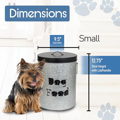 Large 60lb & Small 20lb Dog Pet Food Storage Canister with Scoop (Combo - Large Dog 60lb & Small Dog 20lb)