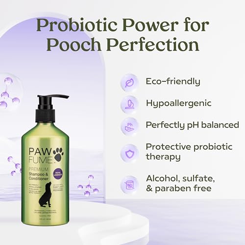 PAWFUME Dog Shedding Shampoo and Conditioner (Shampoo & Conditioner Royal Lavander / Pack of 2)