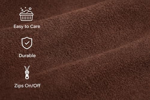 Orthopedic Memory Foam Dog Bed 7" Inch Thick Extra Large Dog Bed With Pillow Brown 50"x34"x10" Includes Waterproof Liner & Durable Removable Cover With Smart Design (Brown / XL - 50"x34"x10")