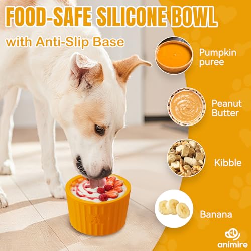 Dog Lick Bowl (M-L / Orange)
