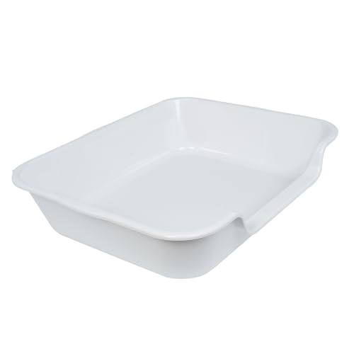 Extra Large Low Entry ABS Cat Litter Box (Large (Pack of 2) / Light Gray)