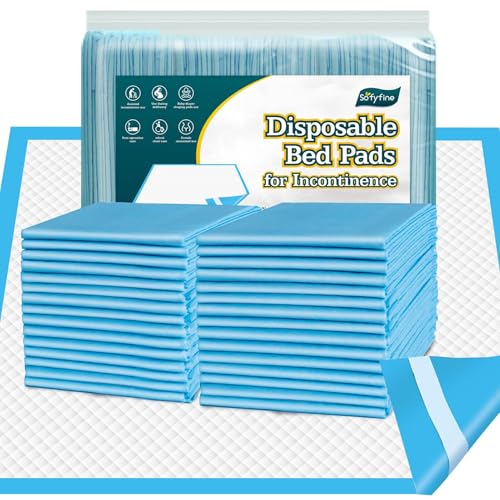 50 Count Disposable Bed Pads with Adhesive Strip 30"x36" (30"x36"-50 Pads (with Adhesive Strips))
