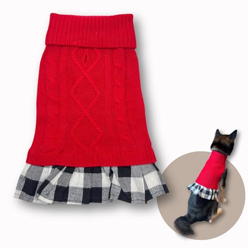 Cute Sweater for Dogs and Cats Soft Flannel Pet Outfit Warm and Cozy Animal Hoodie Small to Large Pet Clothes for Halloween Parties and Everyday Wear (Medium)