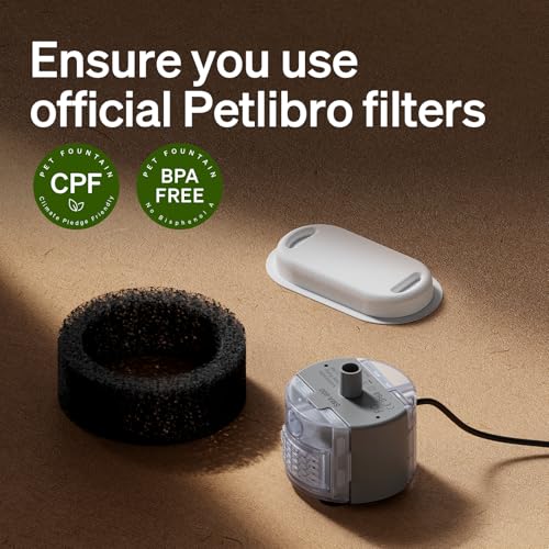 Replacement Filters for Cat Water Fountain Stainless Steel (White / 4 Filters)
