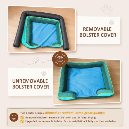Orthopedic Dog Bed for Extra Large Dogs with Bolster (42.0"L x 30.0"W x 8.5"Th / Seattle)