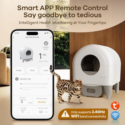 Automatic Litter Box (white & grey)