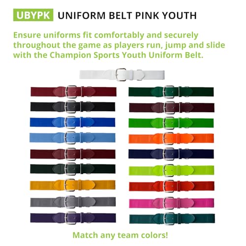 Baseball Softball Uniform Belt (Youth (18-32 Inches) / Pink)