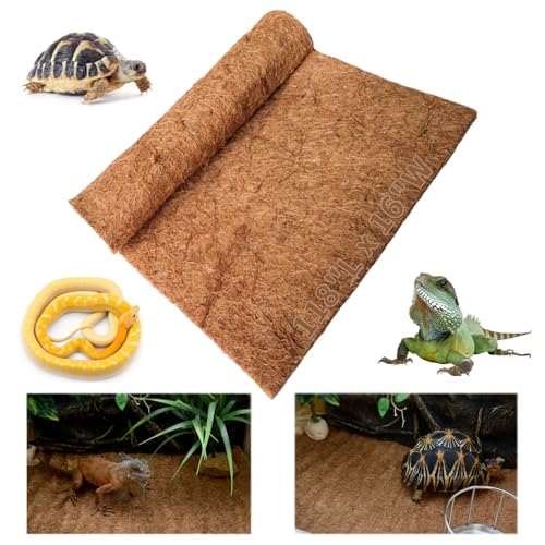 Reptile Carpet 118"L x 16"W Natural Coconut Fiber Tortoise Carpet (1 Pack/118 x 16 Inch)