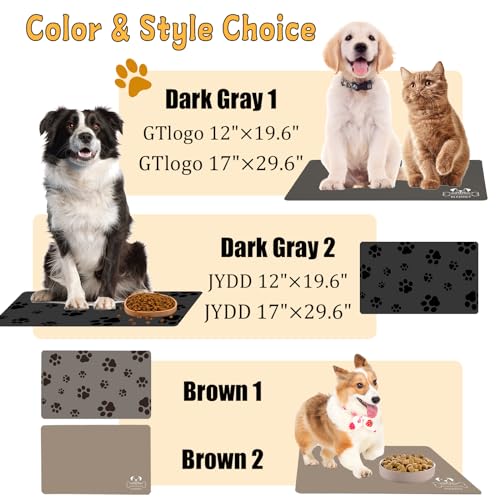 Pet Feeding Mat (Dark Gray-JY / 12"×20")