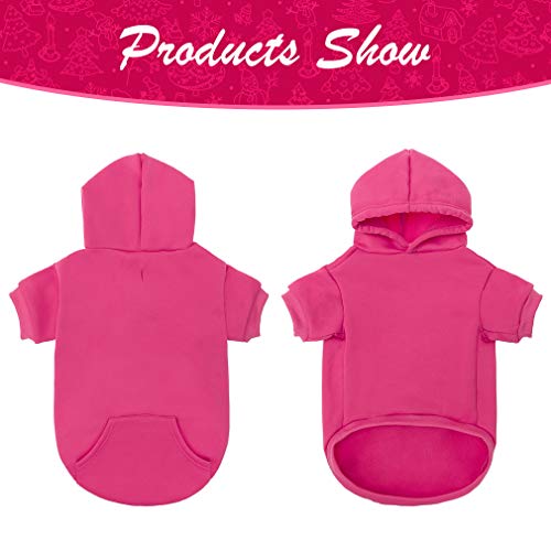 Dog Hoodie for Small Medium Dogs Cats (Deep Pink / X-Small)