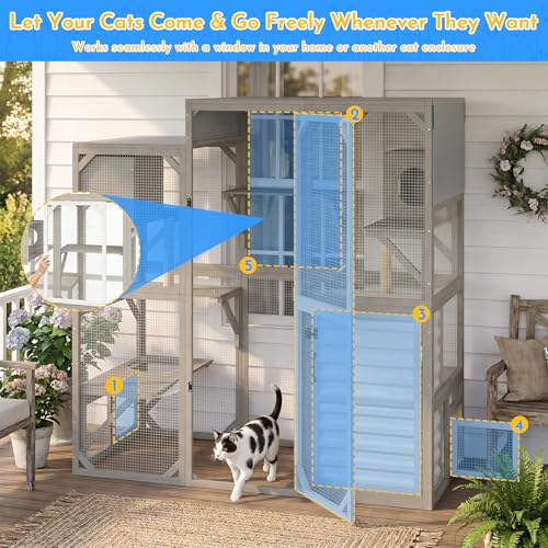 Catio Outdoor Cat Enclosure Large Walk (65.0"L x 29.5"W x 67.1"H)
