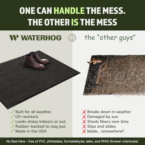 Diamonds Front Door Mat Indoor Outdoor Entrance (Extra Large 45.5"x70.5" (4’x6’) / Charcoal)