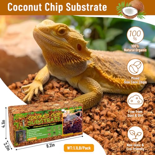 8Pack Coconut Husk Chip for Reptiles (8 pack)