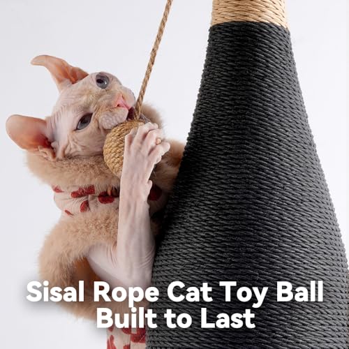 Natural Hemp Cat Scratcher & Post with Bonus 20x15 Pet Bed (Champagne Bottle)