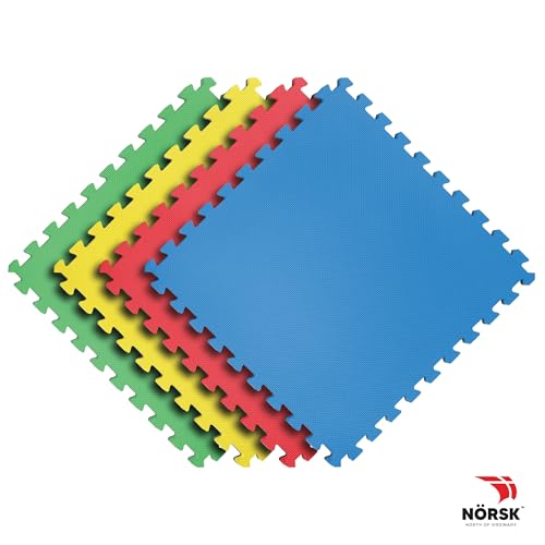 Reversible EVA Foam Play Mats (Multi Color / 4 Tiles - 16 Sq. Ft)