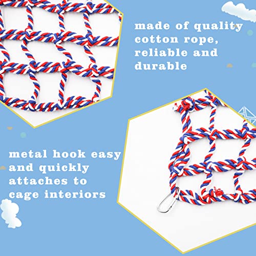 2 Pack Colorful Bird Rope Net (Small(11 × 8 Inches))