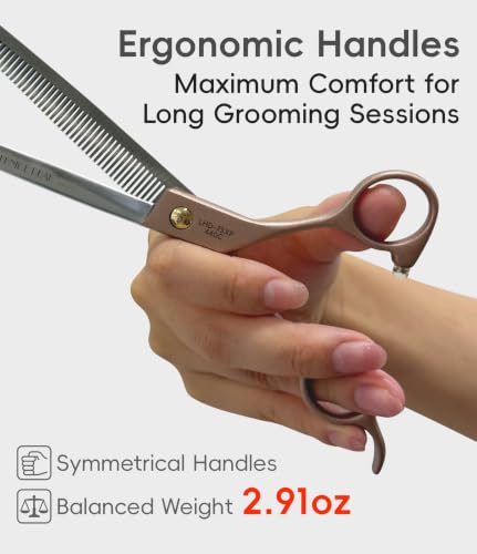 Professional Thinning Scissors for Dog Cat 7.5'' Pet Grooming Scissors 440C Stainless Steel Thinning Shears for Dogs 50 (Thinner / 7.5")