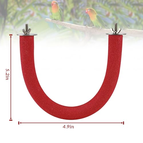 U Shaped Parrot Perch (Small / Red)