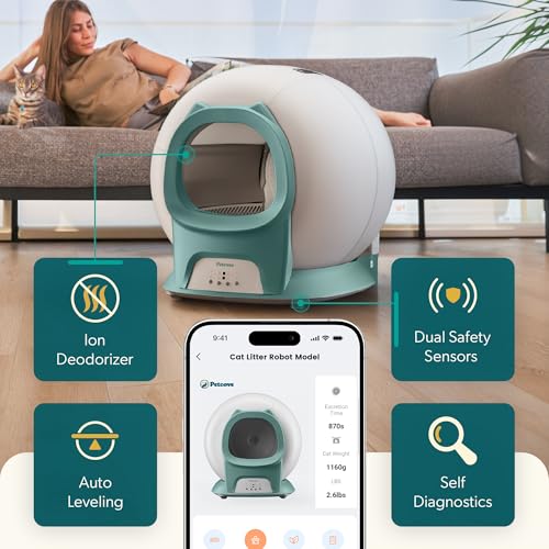 PurrTek Automatic Litter Box Self Cleaning 5GHz Wi