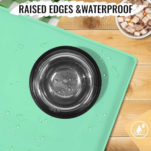 Dog & Cat Food Mat (Green / 24''×16'')