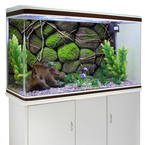 36x24 inches Stone Aquarium Background Rock Fish Tank Background Rocky Terrarium Background Vinyl (36x24in/90x60cm)