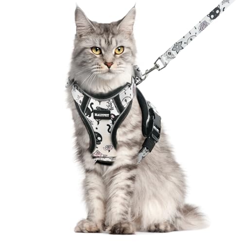 Cat Harness and Leash Set (H604 Pro Moonlight Meow / Medium (13-18lb))