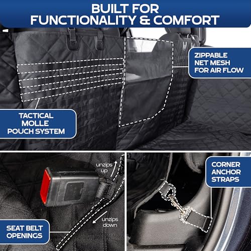 XL Dog Hammock for Truck (Molle System / Black)
