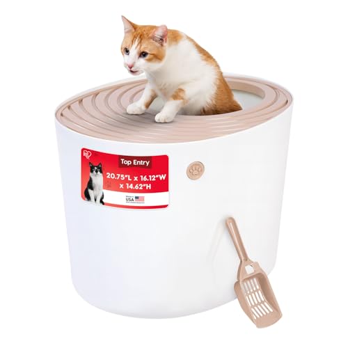 Large Top Entry Cat Litter Box (Top Entry / Biege)