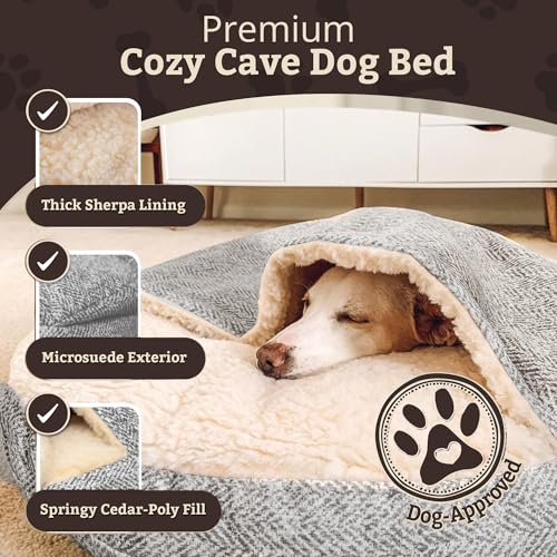 Cozy Cave Dog Bed (35.0"L x 35.0"W x 8.0"Th / Palmer Dove)