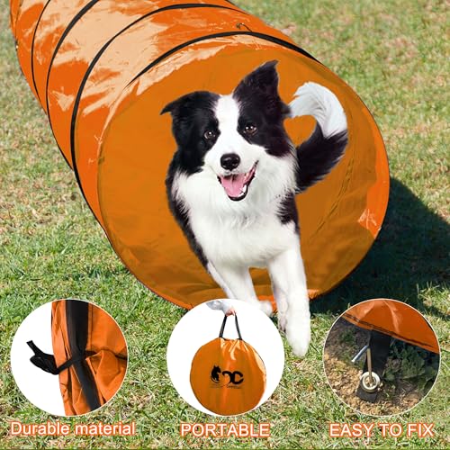 10FT Orange Dog Agility Tunnel (Orange)