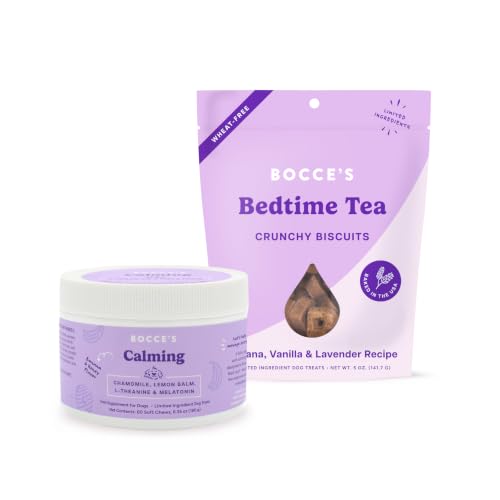 Bedtime Tea Biscuit Dog Treat + Calming Supplement Bundle