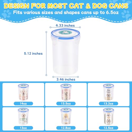 Canned Dog Food Storage Lids Reusable Airtight Can Cover (2 Jar（L）+1 Spoon)