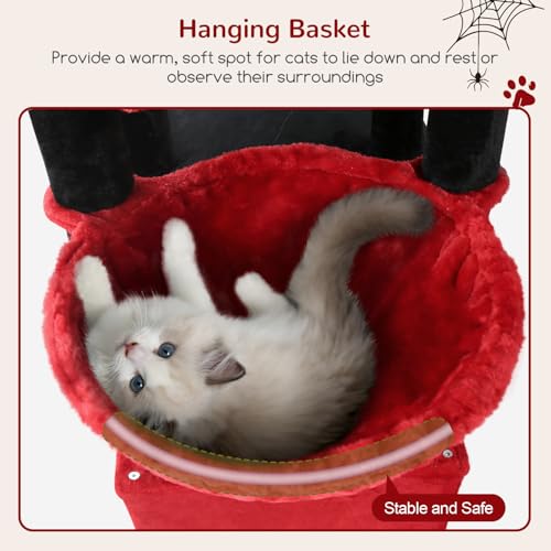 Heavy Duty Cat Trees for Big Cats Maine Coon (Blood-Goth / 61inch)