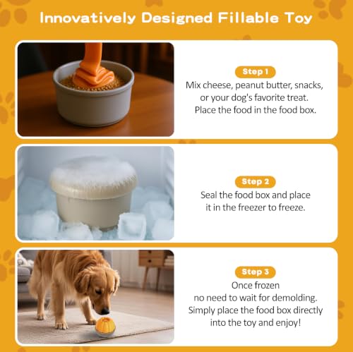 Durable Dog Puzzle Toy for Medium (Yellow Brown)