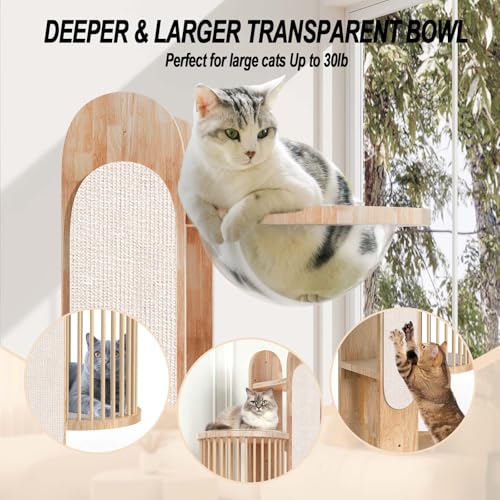 Modern Cat Tree Tower for Indoor Cats (White)