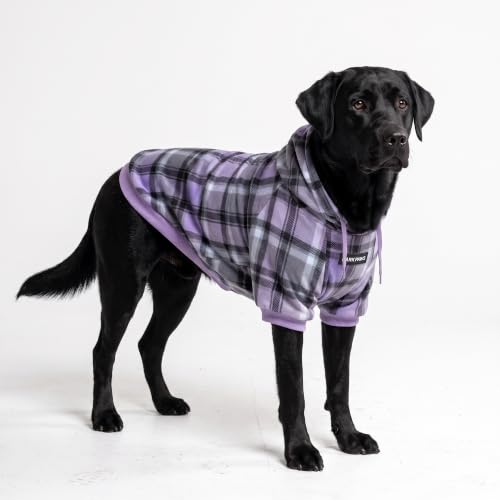 Dog Hoodie Buttery (Purple Plaid / 4XL)