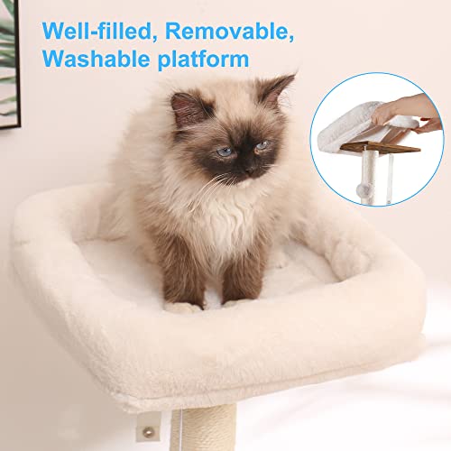 Cat Tree Tower (L (28.3"×17.7"×48.0") / Rustic Brown)
