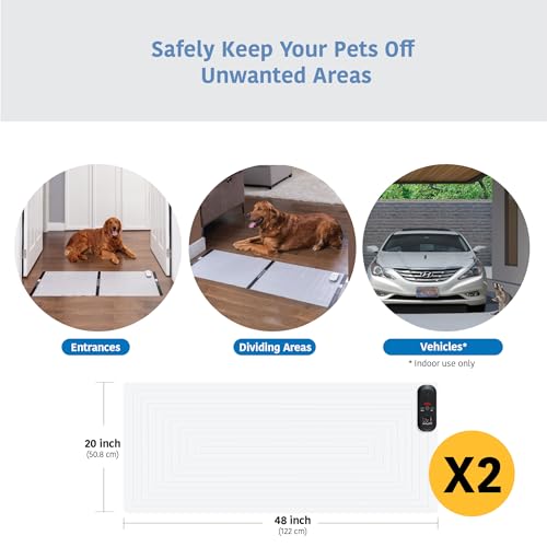 2 Pack Scat Mat for Cats (48" x 20" / Black controler)