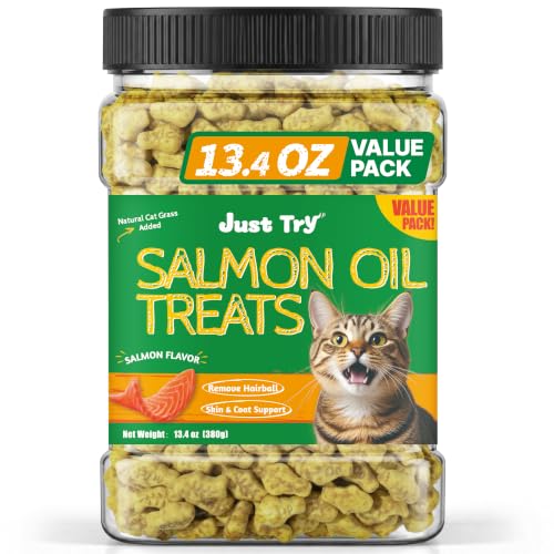 Cat Grass Treats with Salmon Oil 13.4 OZ (13.4 Ounce (Pack of 1))