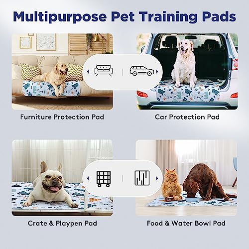 Washable Pee Pads for Dogs (Dark Blue / 18X24 (2 Packs))