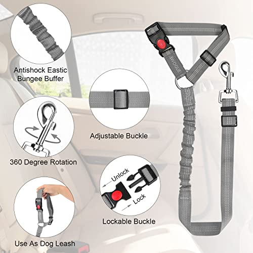 Dog Seat Belt for Car (Grey)