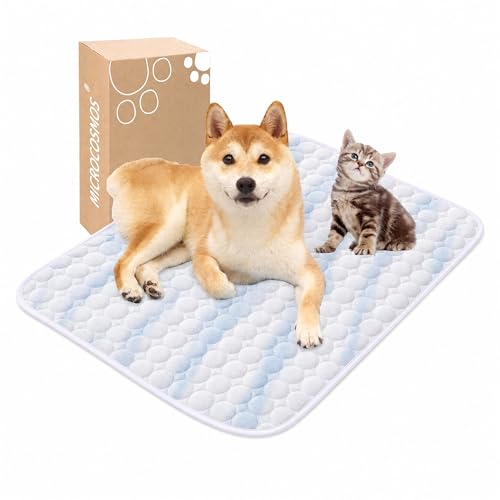 Summer Cooling Mat & Sleeping Pad (28" x 22" / Blue White)