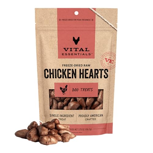 Freeze Dried Raw Chicken Hearts Dog Treats (3.75 Ounce (Pack of 1))